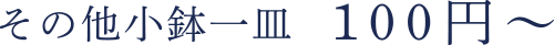その他小鉢一皿100円～